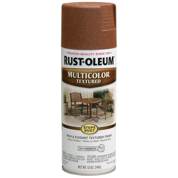 Rust-Oleum 239122 Stops Rust Multi-Color Textured Spray Paint, 12 Ounce (Pack of 1), Rustic Umber, 11 Fl Oz