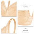 thumbnail image 4 of Lace , Push Up  Adjustable Shoulder Straps Gathered Full Coverage Deep V  For Everyday Wear Purple,Black,Skin Color,Blue, 4 of 6
