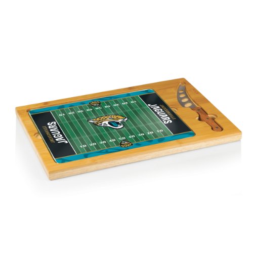 Jacksonville Jaguars - Icon Cutting Board/Tray and Knife Set by Picnic Time (Football Design)