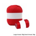 thumbnail image 3 of kurtrusly Knitting Yarn Blended Knitting Rope Thick Macrame Cord for Crochet Handcraft DIY Making String, Red, 3 of 5