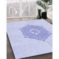 thumbnail image 3 of Ahgly Company Tapis d'Intérieur Lavables en Machine Rectangle Bleu Lavande Transitionnel, 6' x 9', 3 of 7