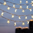thumbnail image 5 of Eoozwa 40 LED Star & Moon Fairy Lights, Battery Operated String Lights with Remote Control for Bedroom Wall Camping Tent Decor, 236-Inch Waterproof for Independence Day Patriotic Decorations, 5 of 5