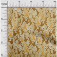 thumbnail image 2 of oneOone Tissu Tabby Soie Moutarde Foncé Abstrait pour Robe Tissu Imprimé au Mètre 42 Pouces de Large, 2 of 4