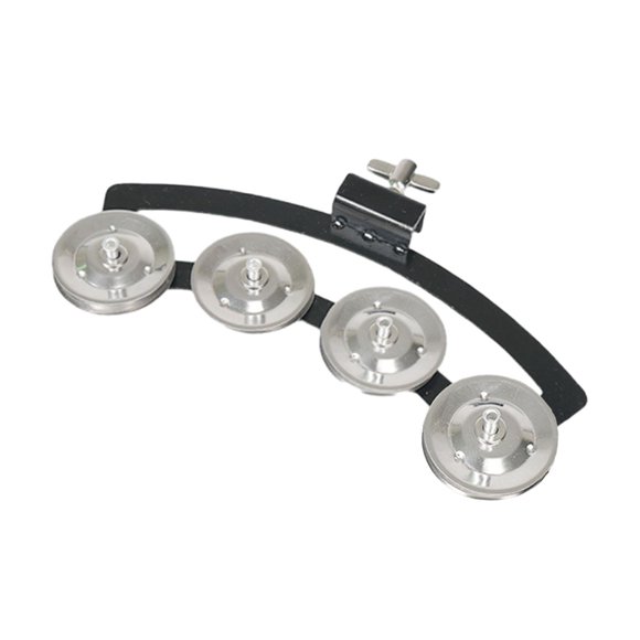 ziyahi Snare Tambourine Hi Hat Tambourine Metal Percussion Bell Shaker Guitar Drum Accessory Experience Bar Or KTV. Concert Silver 17x7x2cm