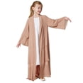 thumbnail image 1 of Liyamei Kids Muslim Chiffon Abaya For Girls Open Front Cardigan Dress Robe,7-8 Years, 1 of 5