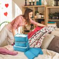 thumbnail image 3 of 6-Piece Lightweight Travel Packing Set, Anti-Wrinkle Mesh Storage Bags with Double Zippers & Handles for Clothes, Luggage & Backpack Organization Sky Blue, 3 of 4