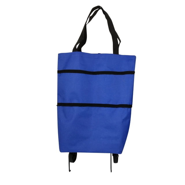 Air Vacuum Bag Accelerateh 2 In 1 Foldable Shopping Cart Trolley With Wheels Portable Green Storage Solution For Travel And Home