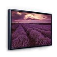 thumbnail image 2 of Designart Sunrise & Dramatic Clouds Over Lavender Field III FLOAT FRAME WALL ART, 2 of 4