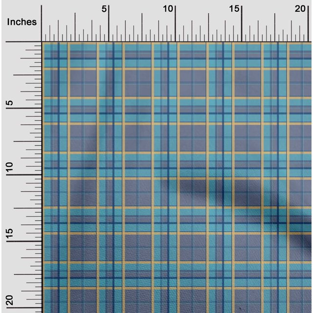 oneOone Viscose Jersey Fabric Madras Check Fabric Prints By Yard 60 Inch Wide