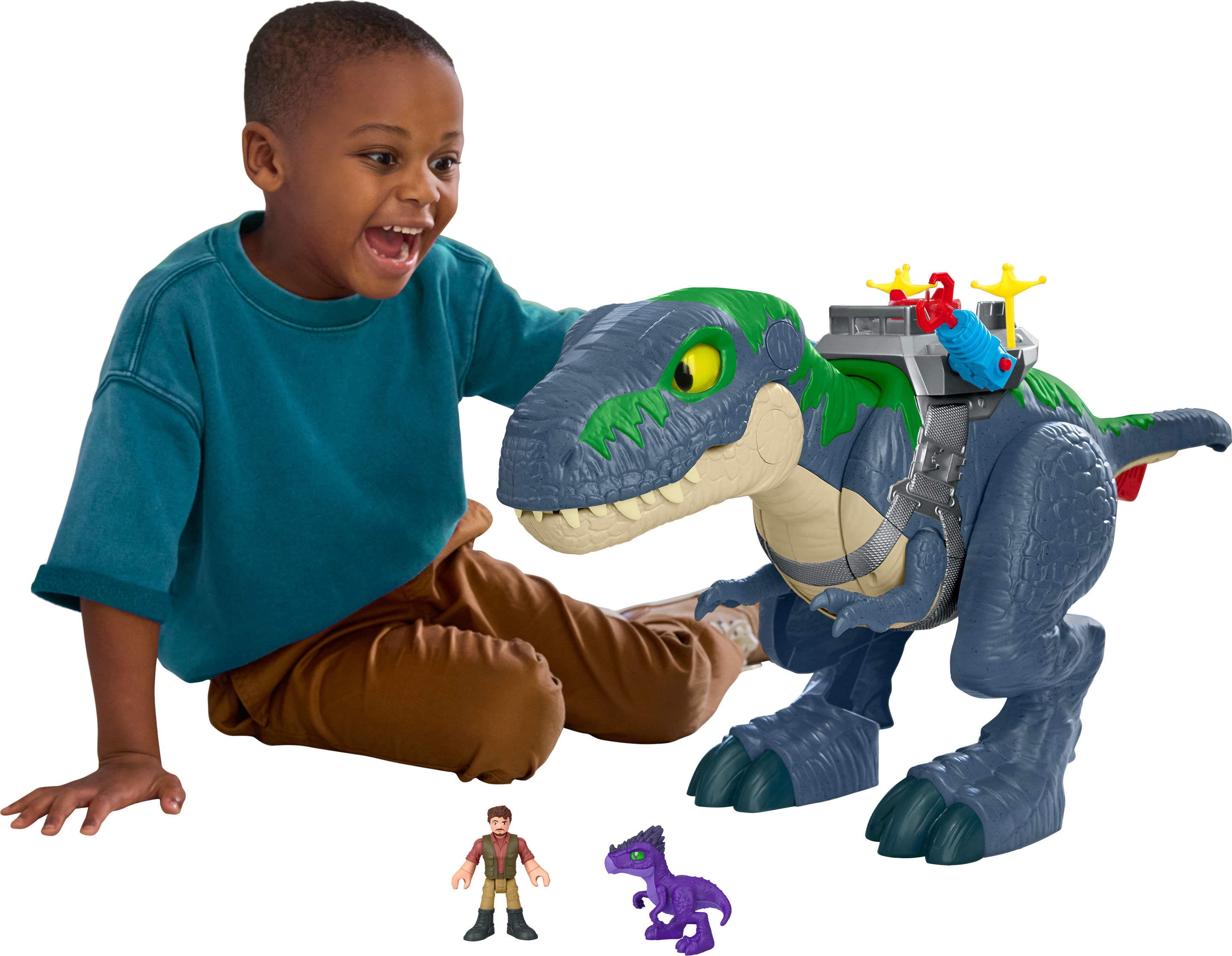 Fisher-Price Imaginext Jurassic World Rebirth Ultimate Action Chomp T. rex Dino Toy & Action Figures