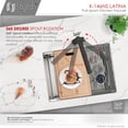 thumbnail image 3 of Stylish 13" Ht Single Handle Matte Black & Silver Pull Down Kitchen Faucet K-146NS, 3 of 14