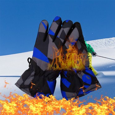 Gants de Ski Camouflage Résistants à l'Eau pour Garçons, Thermiques et Chauds, pour 10-13 Ans, Sports d'Hiver, Cyclisme, Jeux dans la Neige, Activités Extérieures, Conception Antidérapante avec Prise