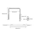 thumbnail image 2 of Unique Bargains Square U-Bolts 2 Sets 87mm Inner Width 100mm Length M10 304 Stainless Steel U Clamp Bolt, 2 of 5