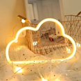 thumbnail image 1 of Cute Cartoon Cloud LED Neon Sign Decorative Lamp Creative Table Light Home Decor Small Night Light for Bedroom(Purple), 1 of 2