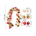 thumbnail image 3 of EGNMCR Halloween Thanksgiving Decorations Artificial Leaf Garland Rattan Hanging Pumpkin Maple Leaf Garland Indoor Home Halloween Christmas Party Fireplace Decorations Plasti c Maple Leaf Rattans, 3 of 6