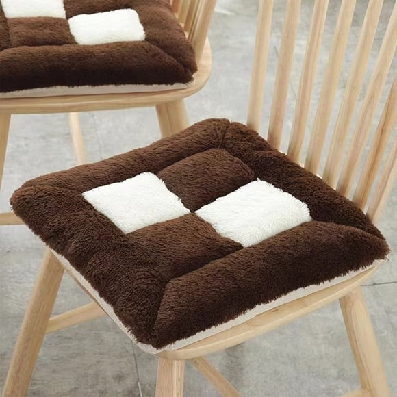 RRJ Coussin d'Isolation d'Hiver, Coussin de Siège de Sol Carré Épaissi, Coussin Moelleux en Fausse Fourrure pour Chambre, Salon, Rebord de Fenêtre, Déco