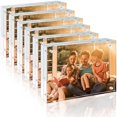 thumbnail image 1 of 6x8 Acrylic Frame 6 Pack, 20mm Thicker Frameless Clear Picture Frame, Double Sided Magnetic Picture Frame, Free Standing Desktop Display 6 6x8, 1 of 5