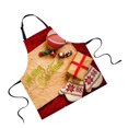 thumbnail image 4 of GUOOL Cotton Kitchen Cooking Apron for Women/Men Professional Christmas Theme Chef Apron for Cooking, Baking, Also Perfect Gift - Gift 1, 4 of 6