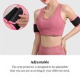thumbnail image 1 of 1 Pair Women Arm Compression Sweating Protector Sleeve Portable Rubber Lining Fast Sweating Reusable Washable Basketball Yoga Protector Wraps Red, 1 of 9