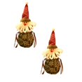 thumbnail image 1 of Oleegame 2PC Christmas Drawstring Bag 3D Design Fabric Gift Bags For Favors And Decorations Super Cute Snowman, 1 of 9