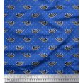 thumbnail image 1 of Soimoi Cotton Duck Fabric Fish Block Printed Fabric 1 Yard 56 Inch Wide, 1 of 3