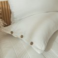 thumbnail image 3 of Move Over White Tassel Pillowcases King with Button Closure, Boho Tassel Pillow Cover Set of 2, 100% Washed Microfiber, 2 Pack, 3 of 7