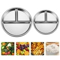 thumbnail image 2 of Dvkptbk Dinner Plate 304 Stainless Steel Partitioned Dinner Plates 20cm Kitchen Gadgets, 2 of 5