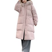 Women's Winter Coats, Comdrip Women's Quilted Lightweight Long Puffer Coat Jacket Thickened Winter Coats Zip Up Baggy Down Outerwear Women's Down Jackets & Parkas Pink XL