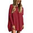 thumbnail image 1 of WEIYLL Womens T-Shirts Oversized Tunic With Leggings Long Sleeve Fall Sweaters Wine Tee Sizes L, 1 of 6