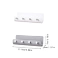 thumbnail image 2 of Kitchen Rack Wall Mounted Storage Box With Hook Mobile Phone Holder Mobile Phone Charging Station Remote Control Storage Box Self Adhesive Double Sided Tape Fixed Position,White Kitchen Rack, 2 of 8