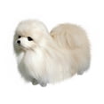 thumbnail image 1 of White Simulation Pomeranian Dog Plush Toy Realistic Pet Model Educational Gift For Children Size 87 X 75 X 28 Inches, 1 of 9