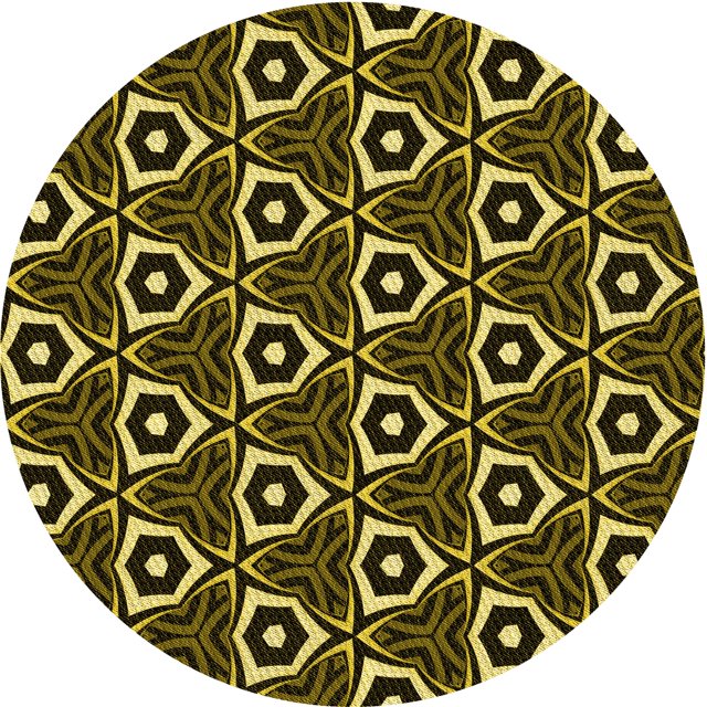 Ahgly Company Machine Washable Indoor Round Transitional Midnight Gray Area Rugs, 6' Round