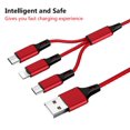 thumbnail image 4 of Yeacher High-quality Nylon Braided USB Data Cable 3 in 1 Fast Charging Cable Compatible with iOS Android Phone (NOT Support Data Transmission), 4 of 7