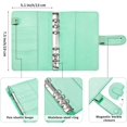 thumbnail image 2 of PU Leather Notebook Binder Budget Planner Binder Cover with 12 Pieces Binder Pocket Personal Cash Budget Envelopes System 6 Hole Binder Zipper Folder(Green), 2 of 7
