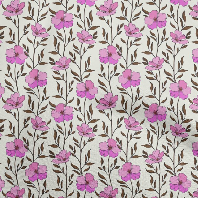 oneOone Silk Tabby Light Pink Fabric Floral Craft Projects Decor Fabric Printed By The Yard 42 Inch Wide