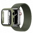 thumbnail image 3 of ALMNVO Apple Watch Band 41mm Screen Protector Case Braided Solo Loop Strap with Protective Case, Stretchy Wristband Elastic Nylon Strap Bracelet for iWatch Series 7,Blueberry, 3 of 6