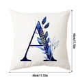 thumbnail image 2 of Housse de Coussin Décorative à Lettres Alphabet et Fleurs, Protège-Coussin Carré pour Sofa, Chambre, Chaise, Maison, 2 of 3