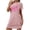 Pink, variant on Nightgowns for Women, Womens Oversized Short Nightgown Fashion Chest Print Short Sleeve Nightdress