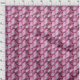 thumbnail image 4 of oneOone Tissu Popeline de Coton Fuchsia Rose pour Enfants Matériel de Robe Florale Tissu Imprimé au Mètre 42 Pouces de Large, 4 of 4