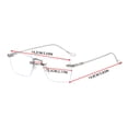 thumbnail image 4 of Milaget Fashionable Rimless Eyeglasses Anti Eyestrain Transparent Glasses Flat Screens, 4 of 4