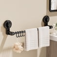 thumbnail image 2 of Dvruxg Suction Cup Towel Rack, Punch-Free Bathroom Organizer, Multi-Hook Bath Towel Storage for Shower Use, 2 of 5