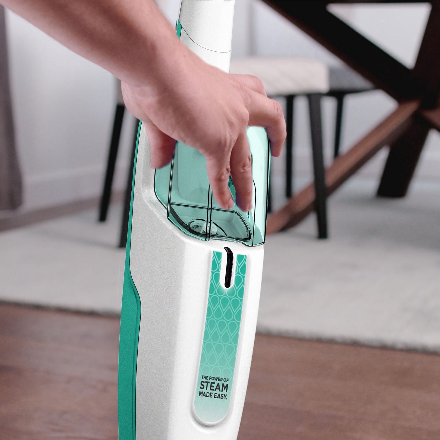Shark S1000C, Steam Mop with Removable Water Tank, Seafoam/White, 1050W