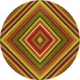 thumbnail image 1 of Ahgly Company Tapis d'Intérieur Rond Lavable en Machine Vert Transitionnel, 5 Pieds Rond, 1 of 7