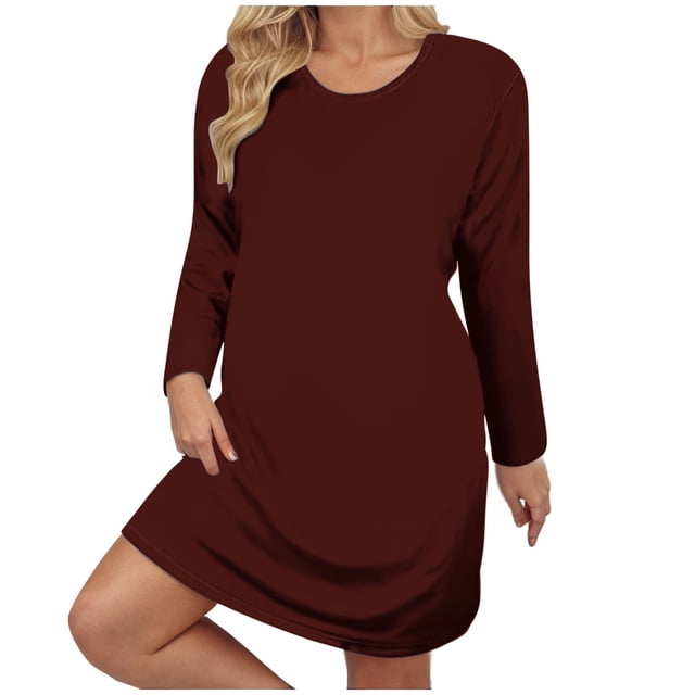 Ixbnca Robe pour Femme Grande Taille Col Rond Manches Courtes Robes T-Shirt Décontractées Amples Été Robe Courte