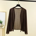 thumbnail image 2 of Womens Lightweight Summer Cardigan Rash Guard Long Sleeve Cover Up Open Front Wrap Cover Up Loungwear Sun Shawl, 2 of 7