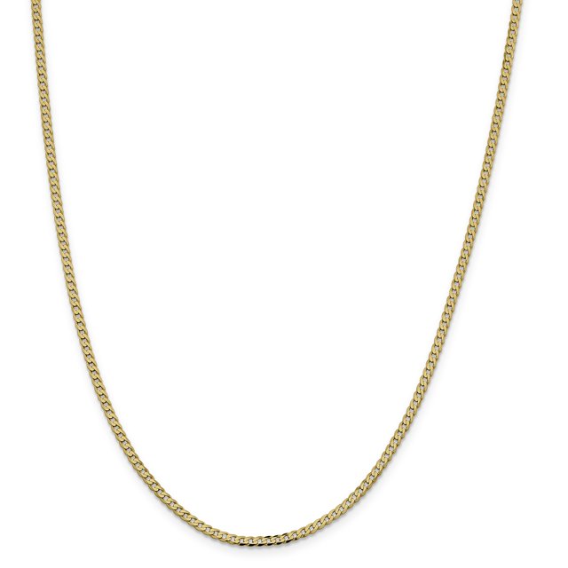 14k 2.3mm Beveled Curb Chain (Weight: 4.98 Grams, Length: 18 Inches)