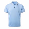 thumbnail image 4 of ylioge Mens Casual Golf Tees Shirts Pullover Short Sleeve Tshirts Shirt Button Collared Basic Solid Color Loose Comfort Relaxed Office Work Tops, 4 of 8