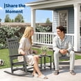 thumbnail image 2 of Patio Furniture HDPE Rocking Chair Outdoor Poly High Back Porch Rocker Chairs for Adults All Weather Resistant Furniture for Patio Front Porch Gray, 2 of 8
