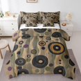 thumbnail image 1 of Couette Vintage Musci 7 Pcs Rayures Géométriques Ensemble de Literie Rétro Musique Impression Cd Disque Lit en Sac Thème Musical Dessin Literie Simple Couettes pour Enfants Garçons Filles Maison, 1 of 5