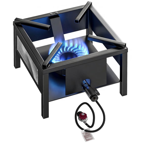 Camping Stove, 65000 BTU High Pressure Propane Stove, Black